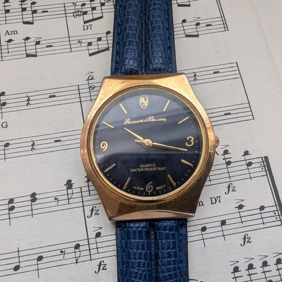 Vintage Roland Bellini Gold and Blue Watch - Picture 4 of 10